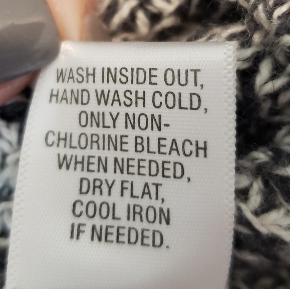 Sonoma Marled Crewneck Sweater Pullover Black White Knit Patch Elbows Sz Medium - Picture 11 of 11